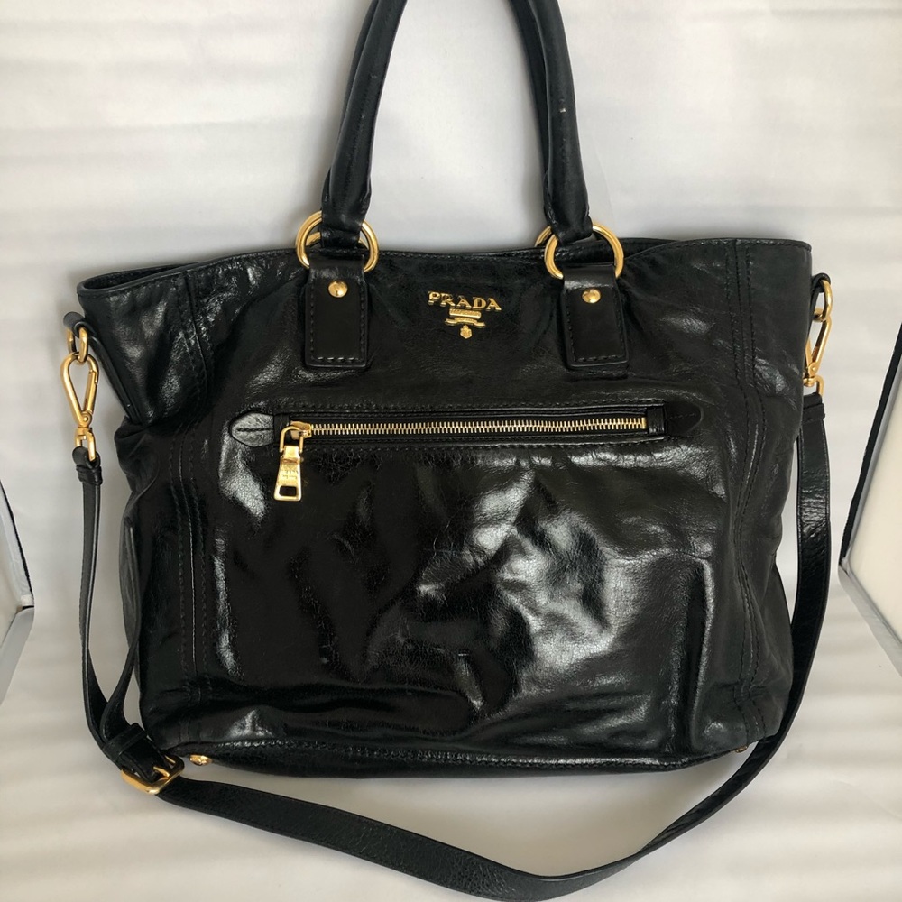 Large Prada Vitello Shine Tote